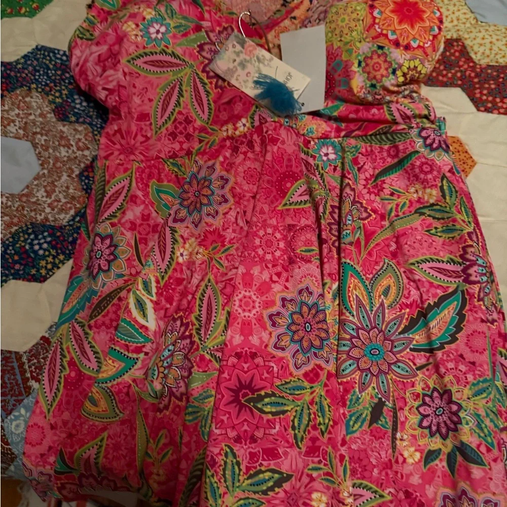 Johnny Was Vibrant Floral bathingsuit - Picture 2 of 8